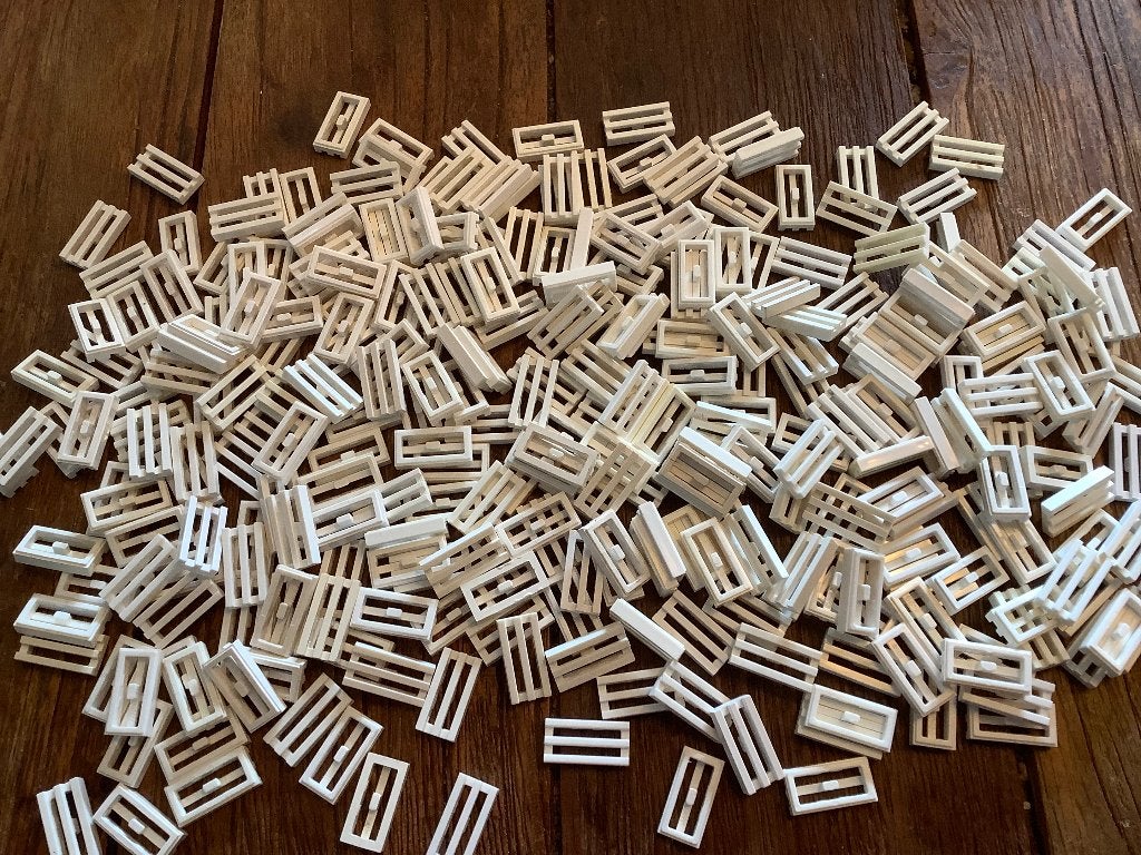 Lego plaatjes 1x2 grille wit 308 st / 111-80, Enlèvement ou Envoi, Utilisé, Briques en vrac, Lego