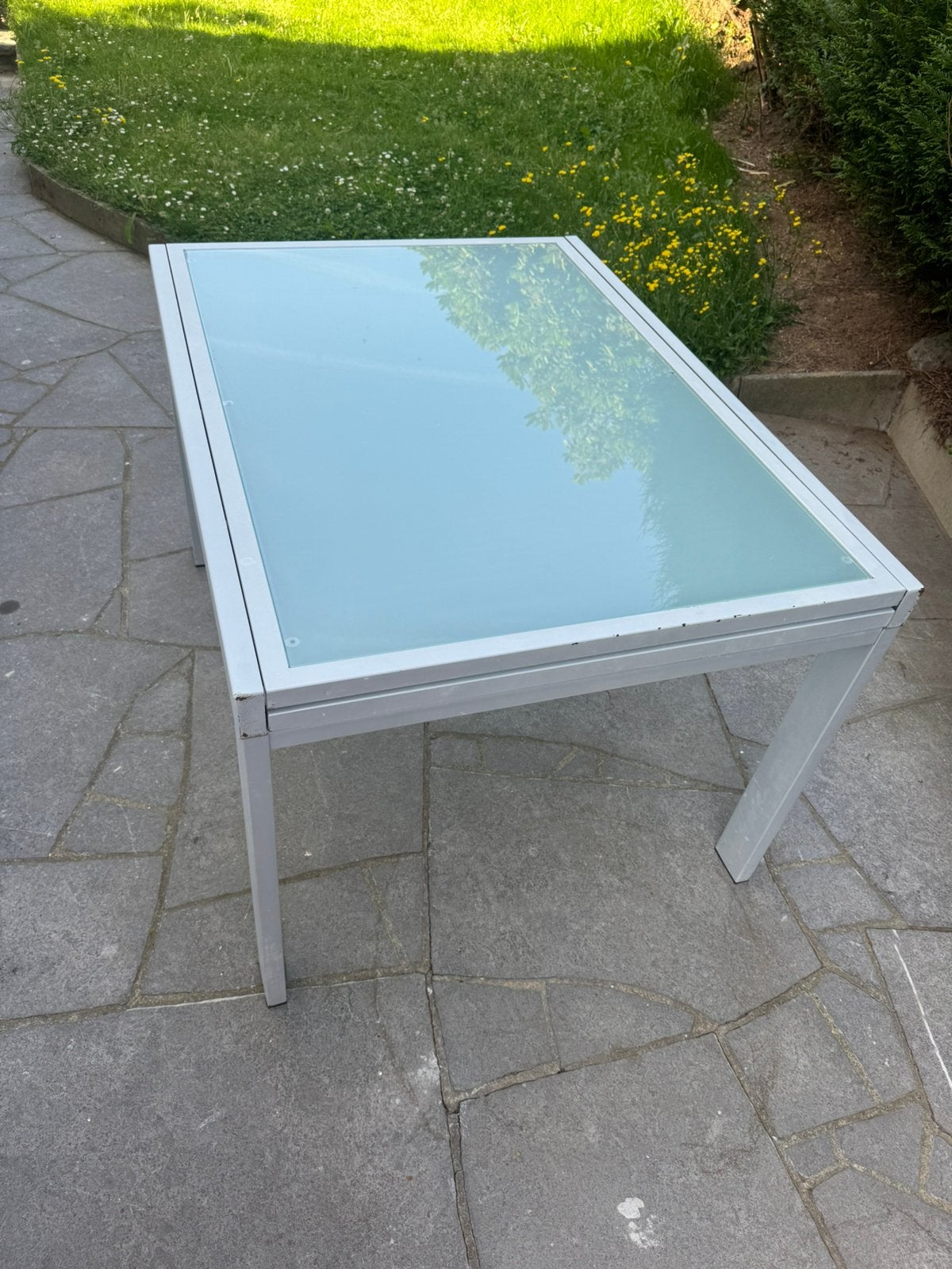 Table de salle à manger / jardin extensible à vendre, Jardin & Terrasse, Tables de jardin, Comme neuf, Aluminium, Enlèvement