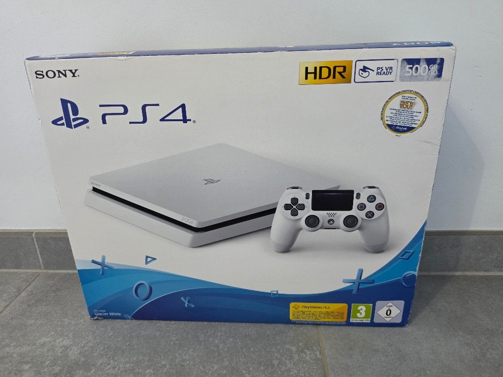 Console PS4 Slim 500GB Blanche + Boîte Complète, Consoles de jeu & Jeux vidéo, 500 GB, Avec 1 manette, Reconditionné, Enlèvement