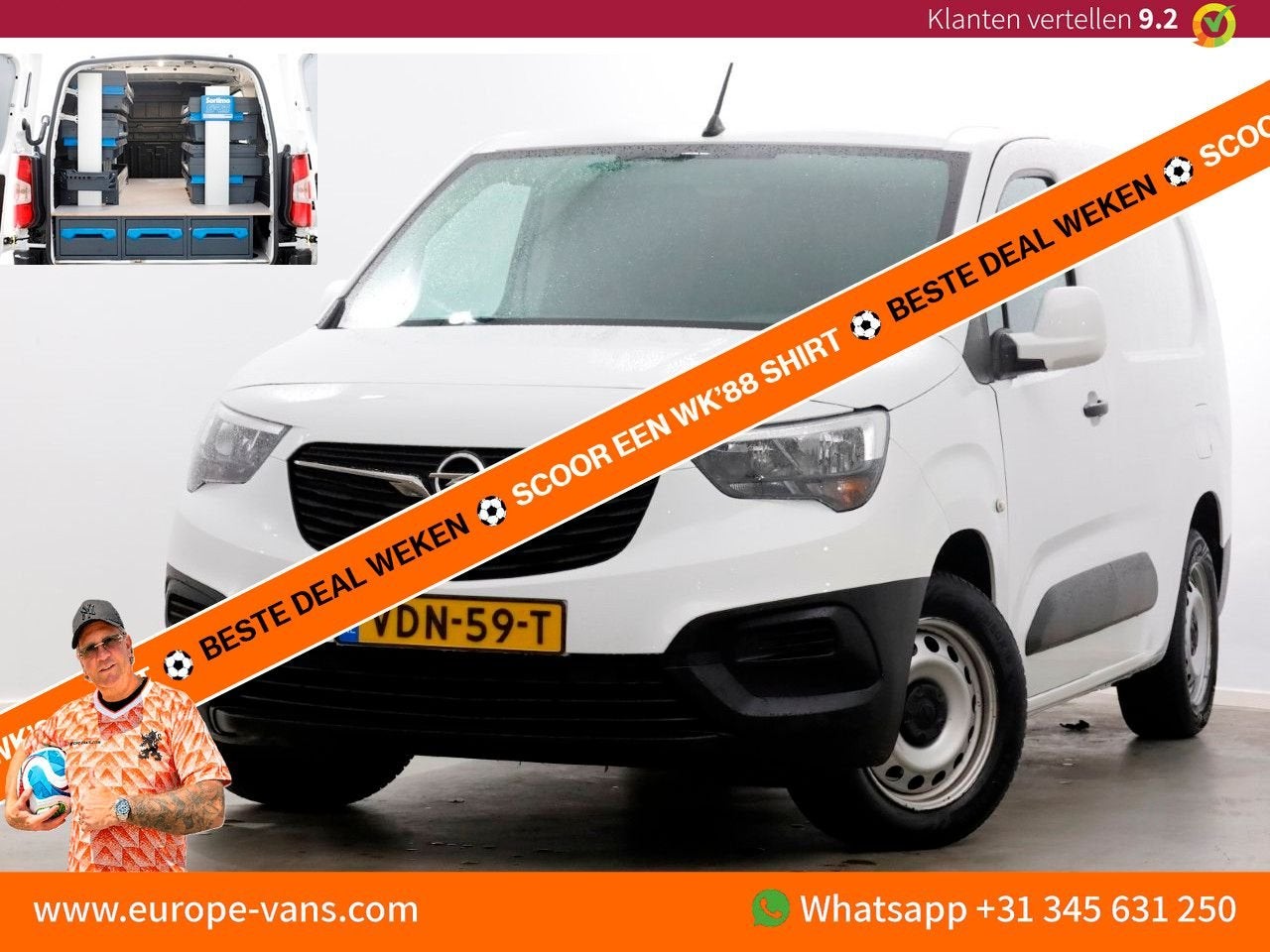 Opel Combo 1.5D 102pk L2H1 Edition Airco/Cruise Control/Inri, Auto's, Parkeersensor, Wit, Onderhoudsboekje, Te koop
