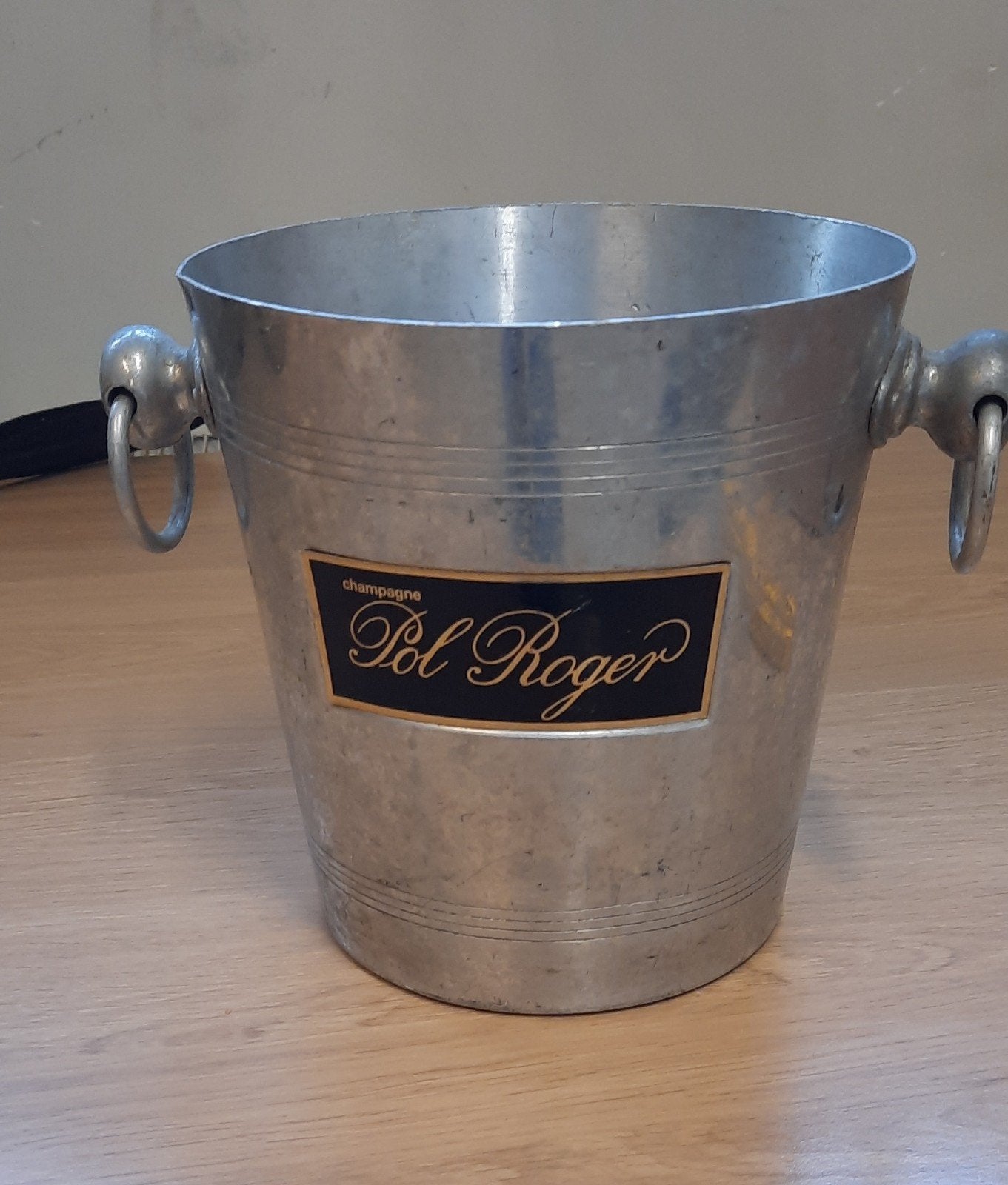 refroidisseur à champagne vintage en aluminium Pol Roger, Enlèvement
