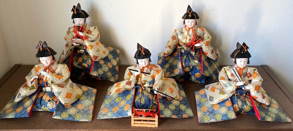 Art Asiatique - Figurines Japonaises - Ensemble Musical, Antiquités & Art, Art | Art non-occidental, 20 cm, Enlèvement ou Envoi