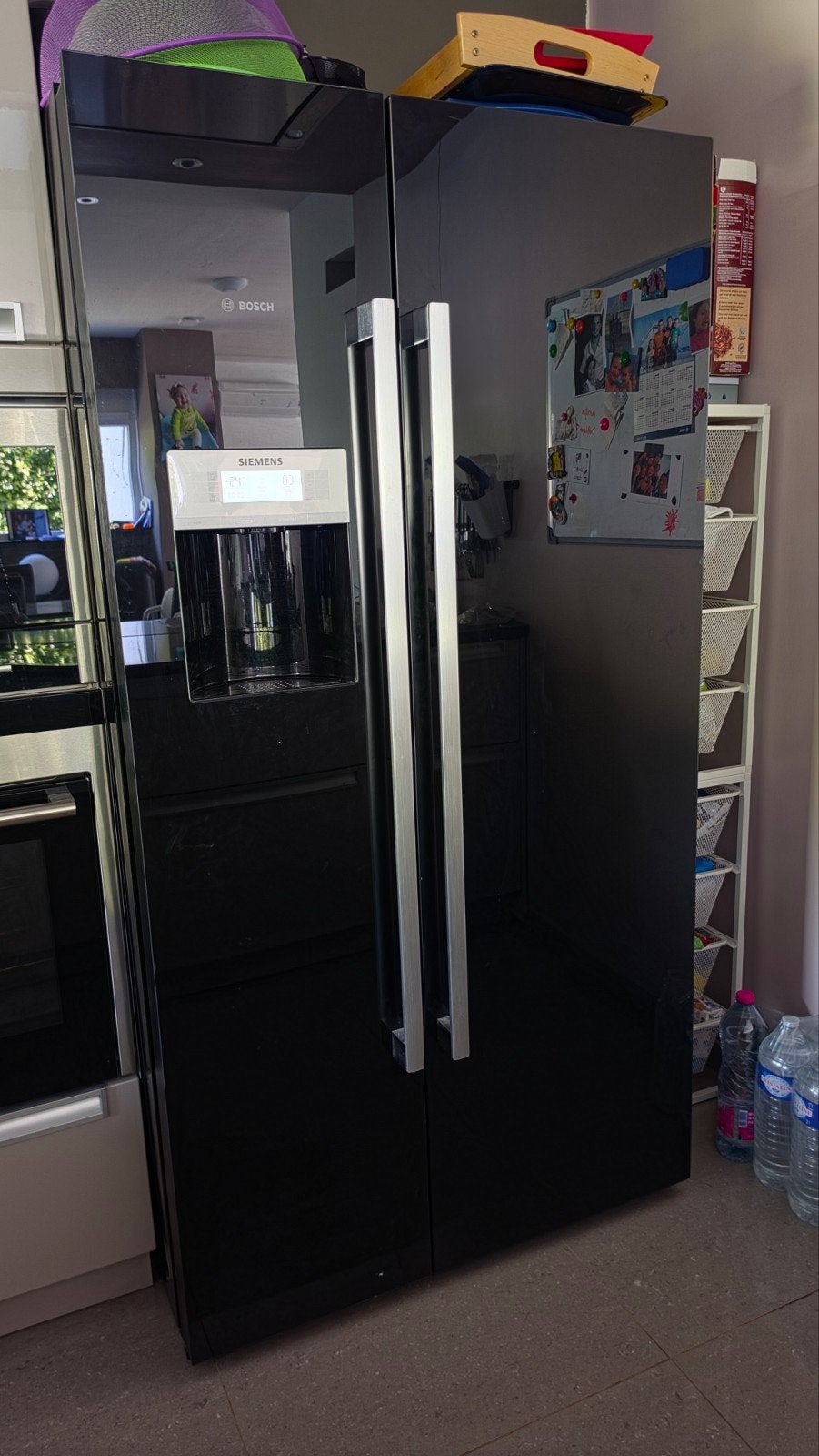 Bosch frigo américain de 2009, Classe énergétique A ou plus économe, 160 cm ou plus, Enlèvement, Utilisé