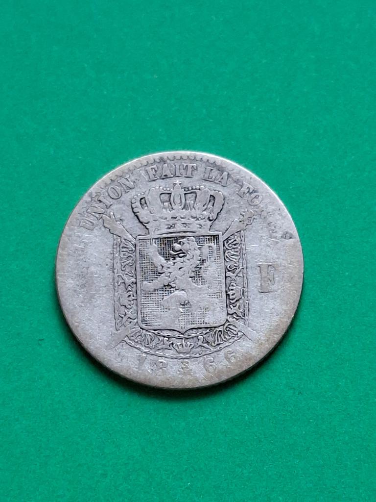 1866 Belgique 1 franc en argent français, Monnaie en vrac, Argent, Argent, Envoi