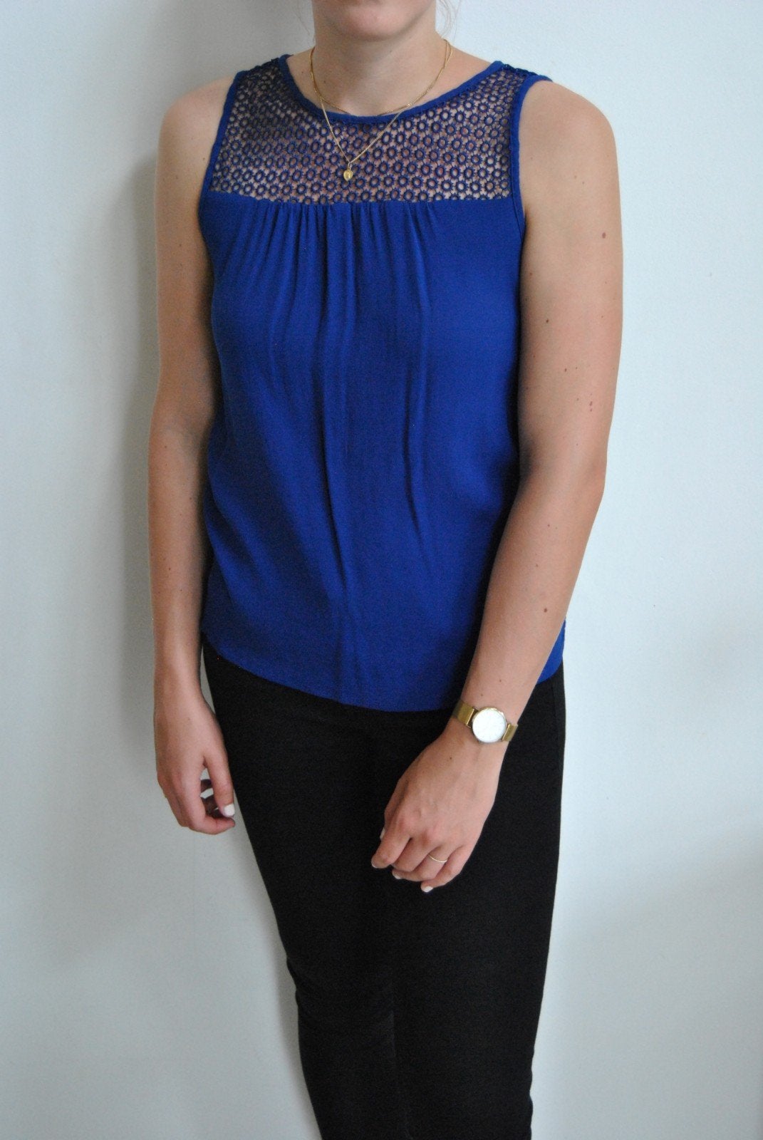Blauw topje Zara maat M, Ophalen of Verzenden, Maat 38/40 (M), Blauw