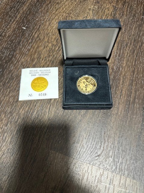 Belgie 100 euro goud 2008, België, Losse munt, Goud, Overige waardes