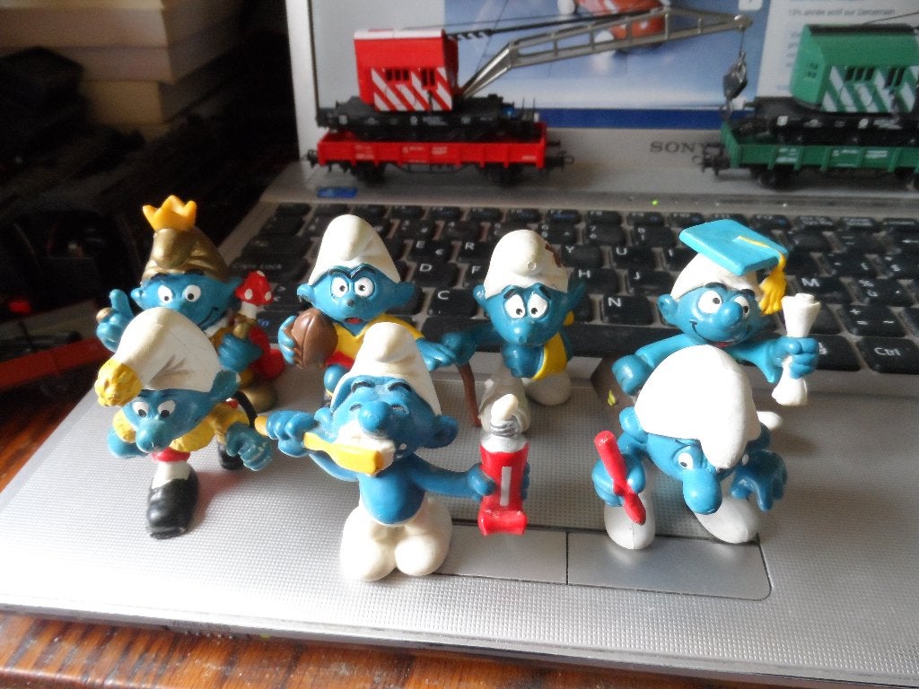 SCHLEICH - Peyo "Schtroumpfs" 1978 à 1981..., Enlèvement ou Envoi, Utilisé, Différents Schtroumpfs, Poupée, Figurine ou Peluche