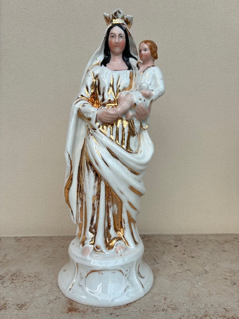 Statue de Marie avec enfant, Enlèvement, Comme neuf, Religion
