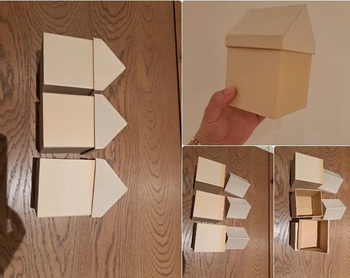 Huisjes opbergdozen, Ophalen, Gebruikt