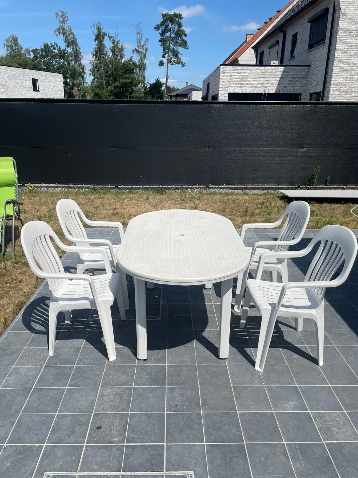 Tuinset, Ophalen, 4 zitplaatsen, Kunststof, Zo goed als nieuw
