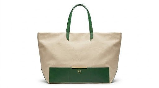 Sac cabas Niyona cuir/toile édition limitée numérotée, Enlèvement, Neuf, Beige, Shopper