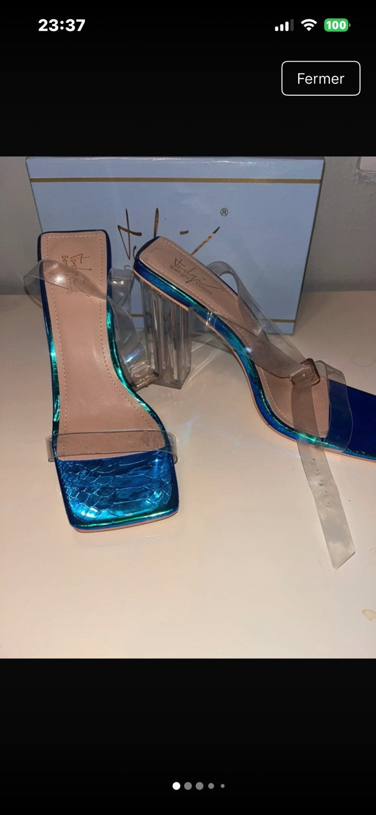 Sandale  Sergio Todzi pour être chic et original, Enlèvement ou Envoi, Comme neuf, Bleu