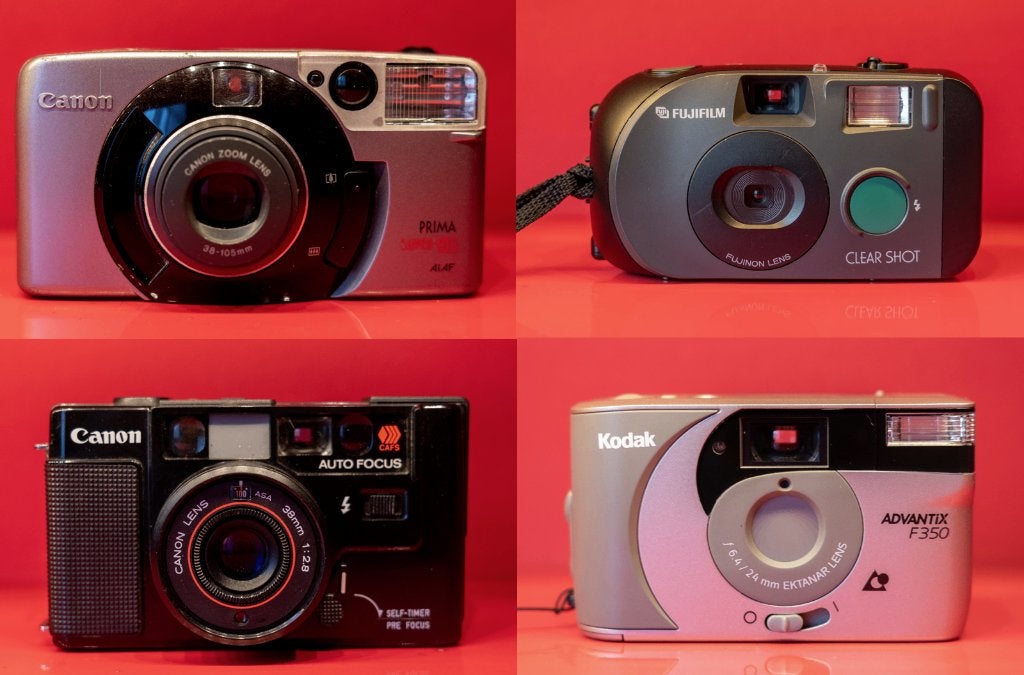 Lot Canon Yashica Fuji Kodak, Ophalen of Verzenden, Gebruikt, Compact, Canon