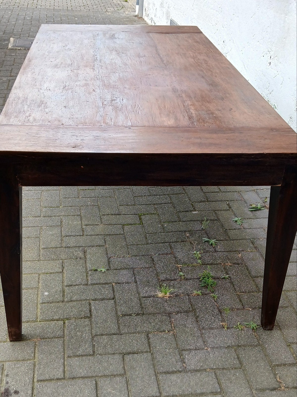 Robuuste houten boerentafel / eettafel 105 x 220, Antiek en Kunst, Ophalen