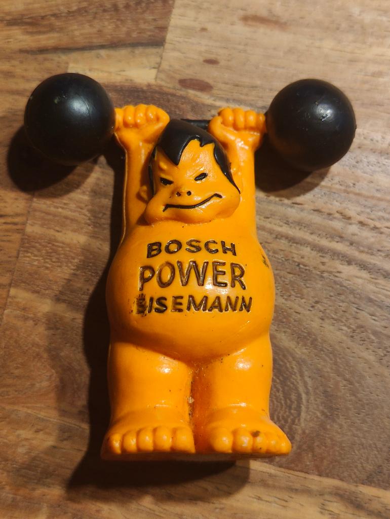 Vintage pvc Bosch Power mascotte figuur - Bully, Ophalen of Verzenden, Gebruikt