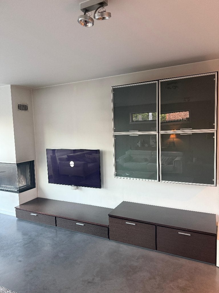 TVmeubel-wandkast, Maison & Meubles, 200 cm ou plus, Autres essences de bois, Enlèvement, Utilisé