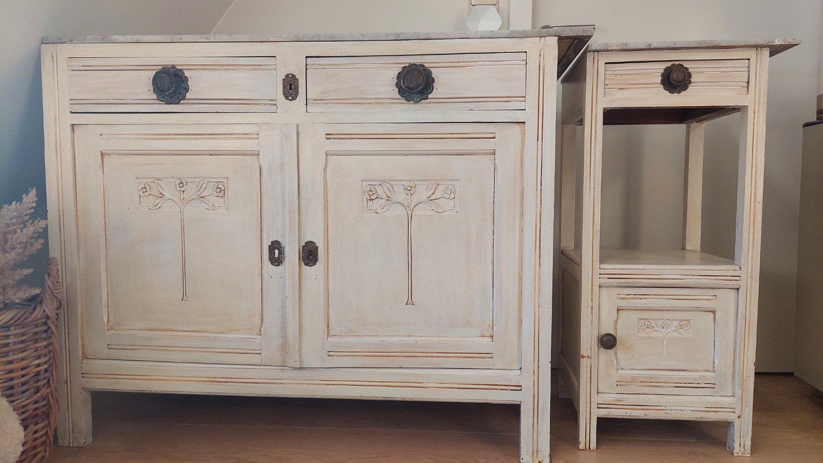 antieke commode en nachtkastje, Ophalen