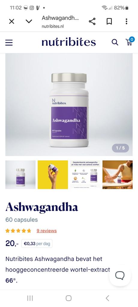 Ashwagandha - energie, Ophalen of Verzenden