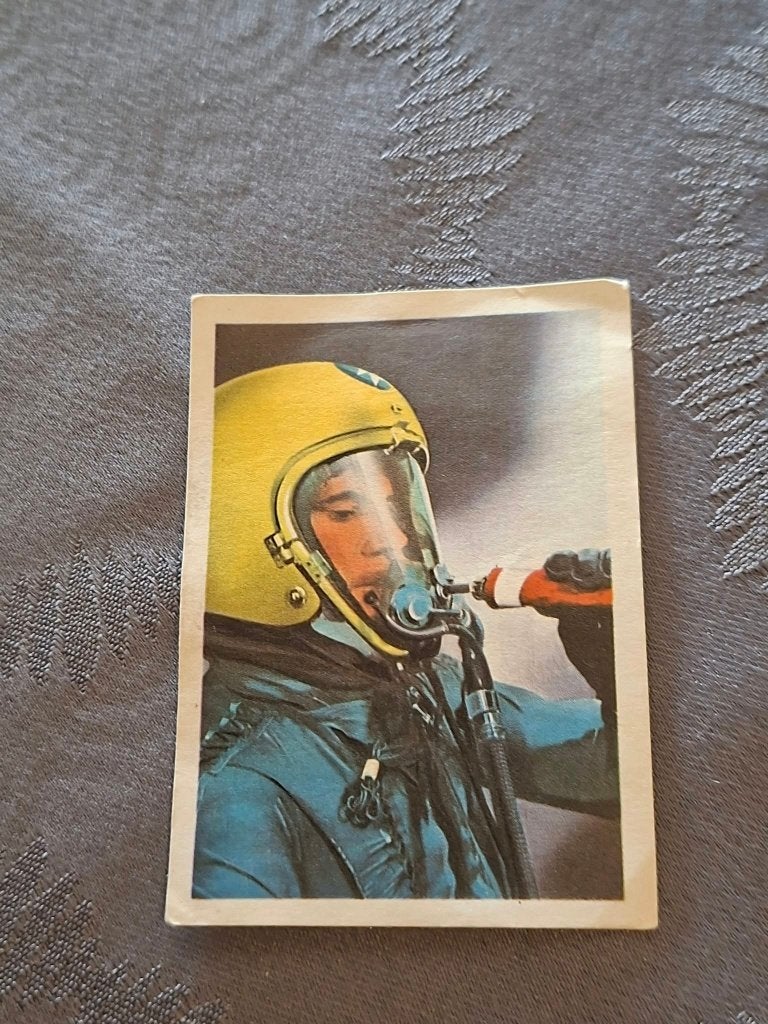 Prentje/Chromo : Ruimtevaardersmaaltijd/Chocolade Jacques, Verzamelen, 1960 tot 1980, Gebruikt, Ophalen of Verzenden, Prent