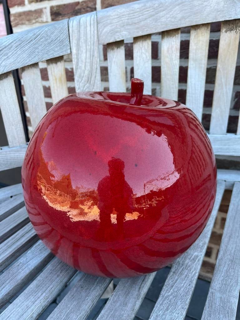Keramiek - appel - rood, Ophalen, Zo goed als nieuw, Rood