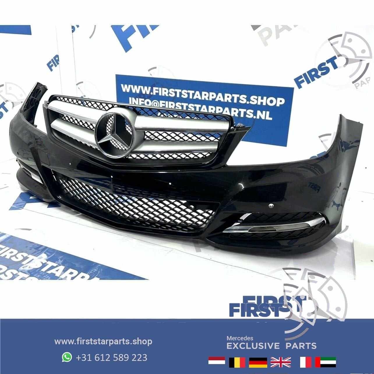 W204 BUMPER C204 Mercedes C Klasse FACELIFT VOORBUMPER COMPL, Utilisé, -, Avant, -