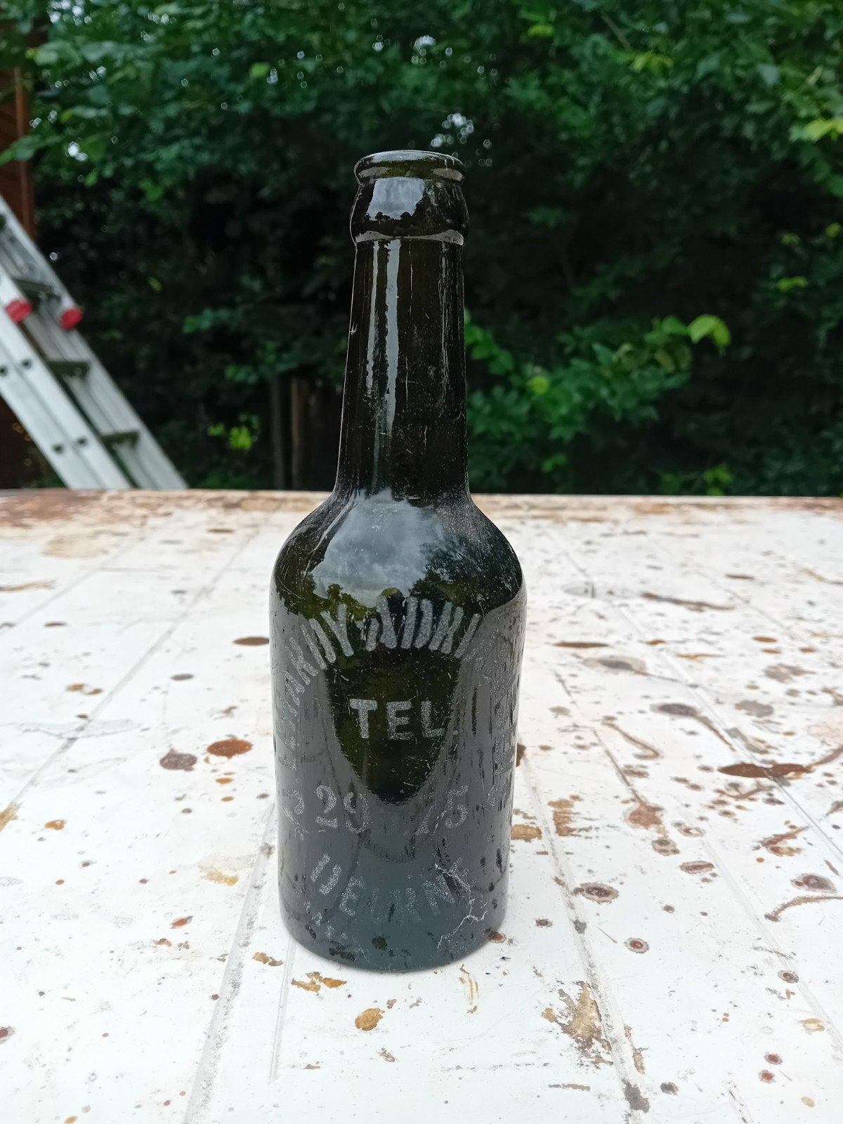 Oude bierfles J Lehardy Adriaenssens Deurne Antwerpen, Enlèvement ou Envoi
