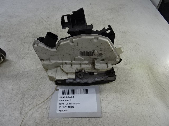 SERRURE DE PORTE AVANT DROITE Ibiza IV (6J5) (5N1837016E), Utilisé, Droite, Seat