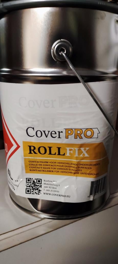 EPDM lijm 4 liter pot, Doe-het-zelf en Bouw, Dakpannen en Dakbedekking, Ophalen, Overige materialen, 10 tot 15 m², Overige kleuren
