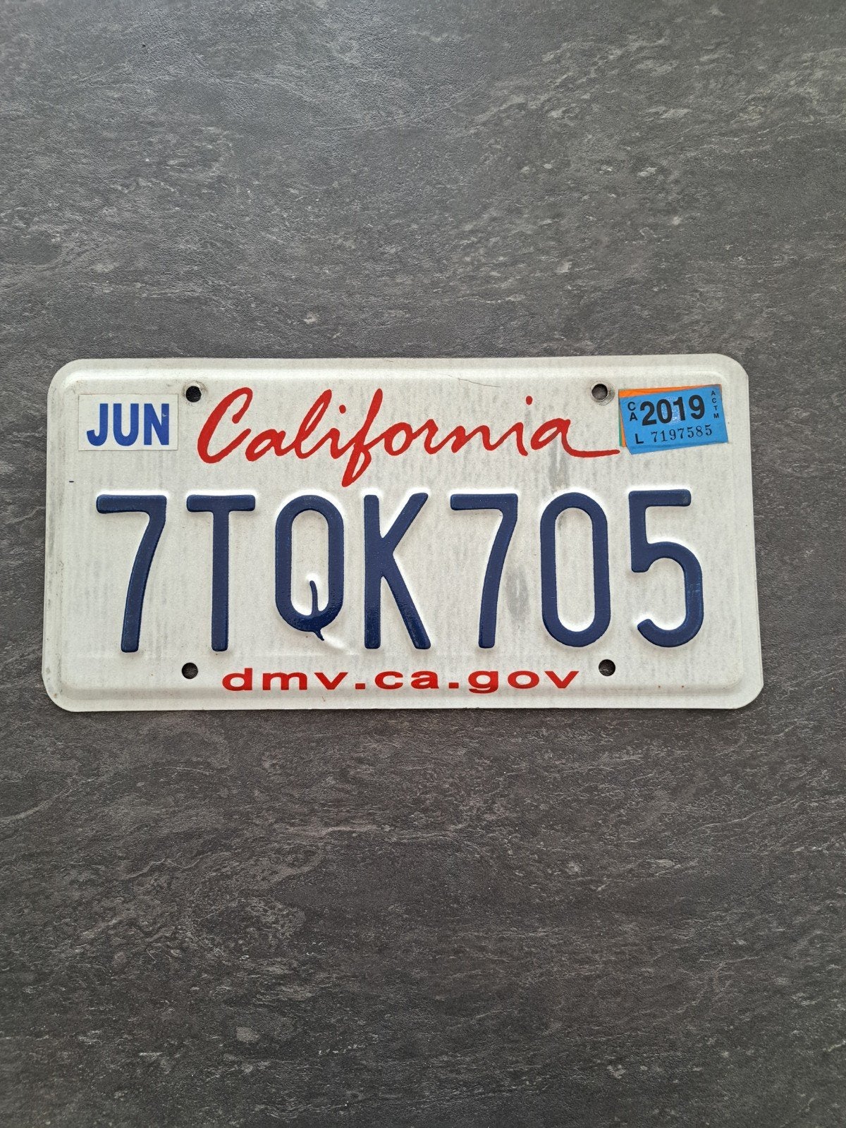Nummerplaat California USA, Verzamelen, Automerken, Motoren en Formule 1, Ophalen of Verzenden, Zo goed als nieuw, Auto's
