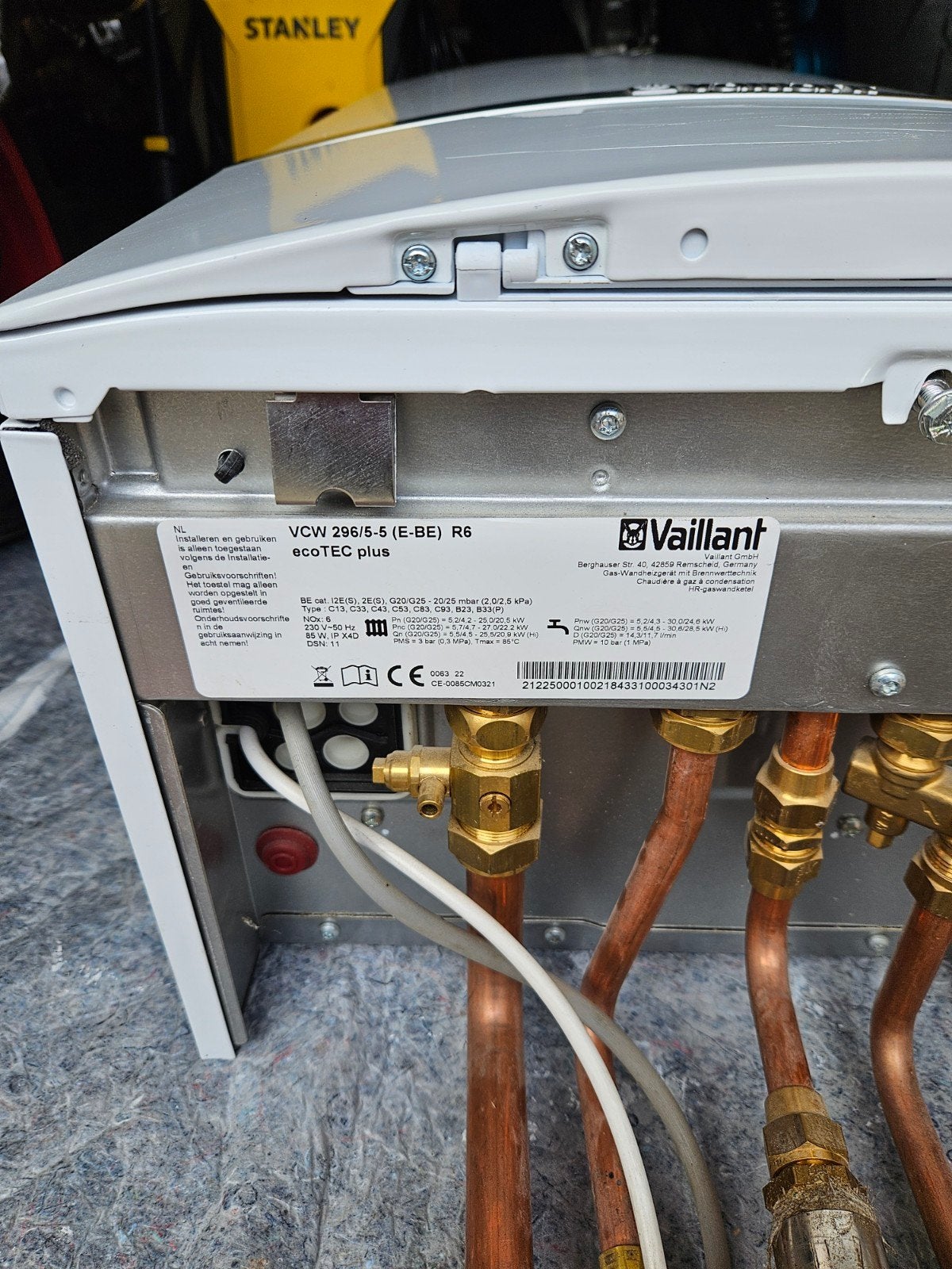 Vaillant Ecotec 296 R6, Bricolage & Construction, Enlèvement, Comme neuf, Gaz naturel
