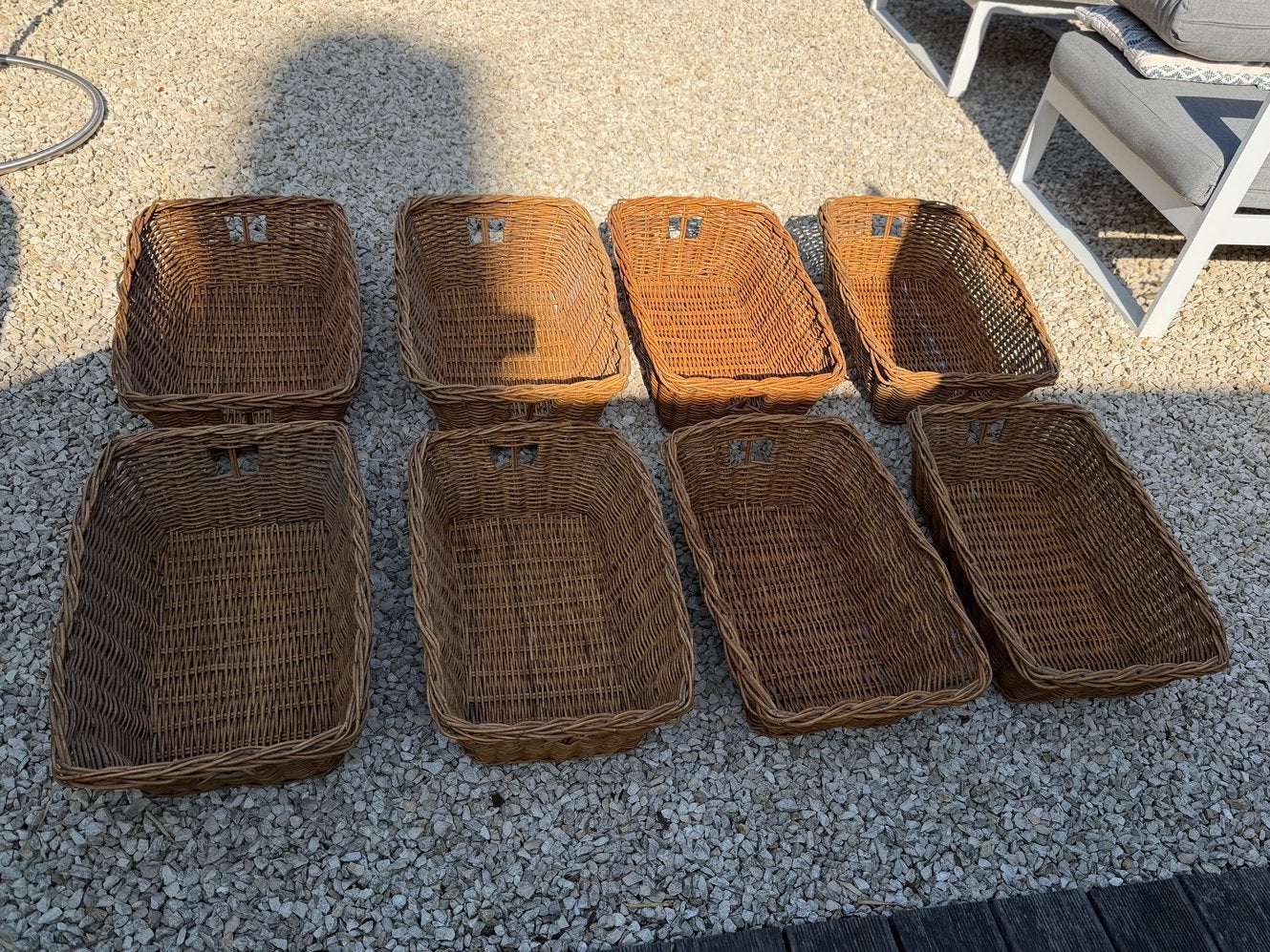 Paniers en osier en bon état, Maison & Meubles, Osier, Enlèvement, Fait main, Rectangulaire