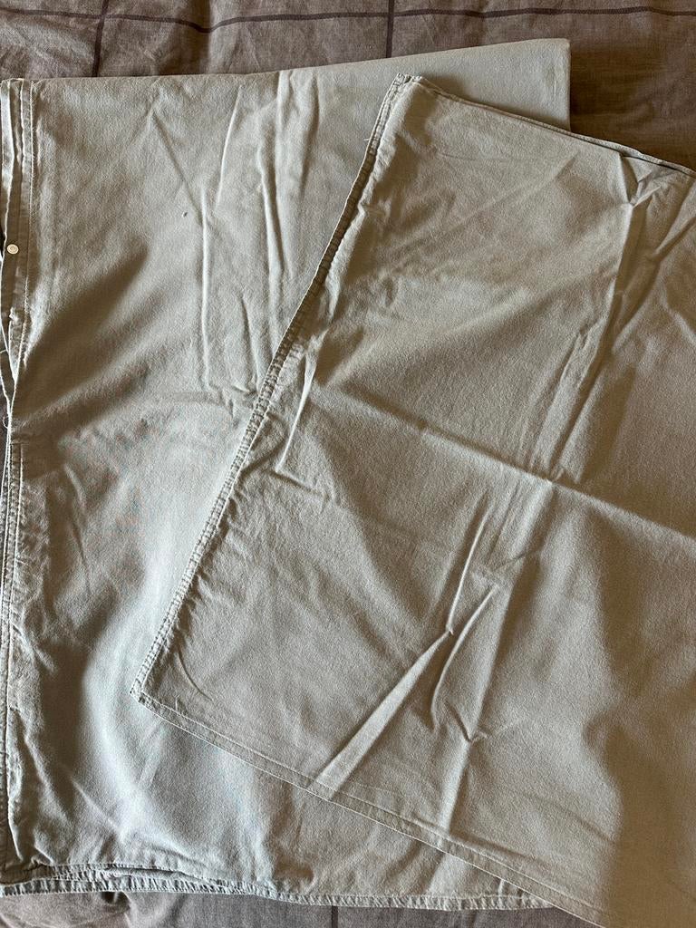 Effen grijs donsovertrek 150x200cm met 1 sloopje, Huis en Inrichting, Gebruikt, Eenpersoons, Dekbedovertrek, Ophalen of Verzenden
