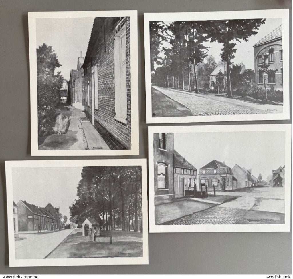 Buggenhout - 4 grote kunstkaarten 19 cm x 25 cm uit 1983, Verzamelen, Postkaarten | België, Ophalen of Verzenden