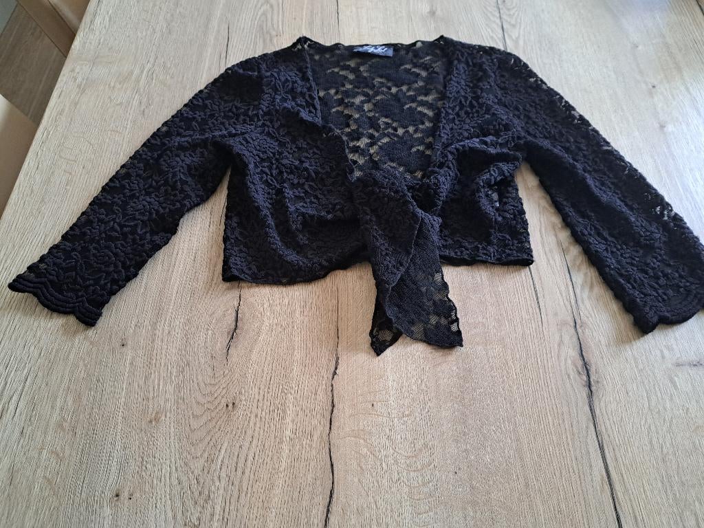 Mooie kanten vest Lady Lol maat 36, Ophalen, Lady Lol, Zwart, Zo goed als nieuw