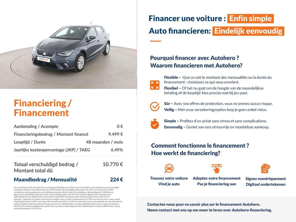SEAT Ibiza 1.0 TSI XCellence (année de construction 2019), Autos, Argent ou Gris, Achat, Euro 6, Boîte manuelle