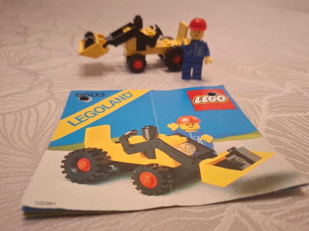 Vintage LEGO Legoland 6603 - Shovel (1985) met handleiding, Lego, Ophalen of Verzenden, Zo goed als nieuw, LEGOLAND