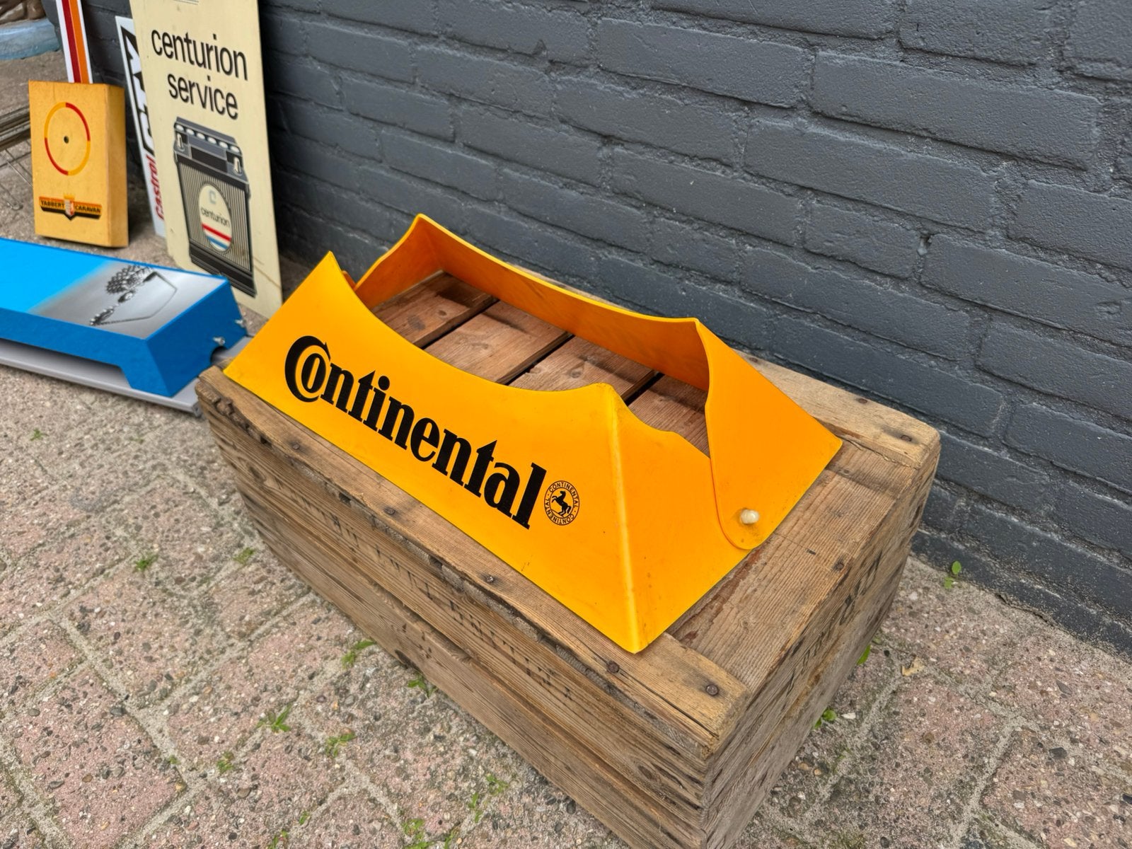 Présentoir publicitaire pour pneus Continental, Enlèvement ou Envoi, Utilisé, Panneau publicitaire