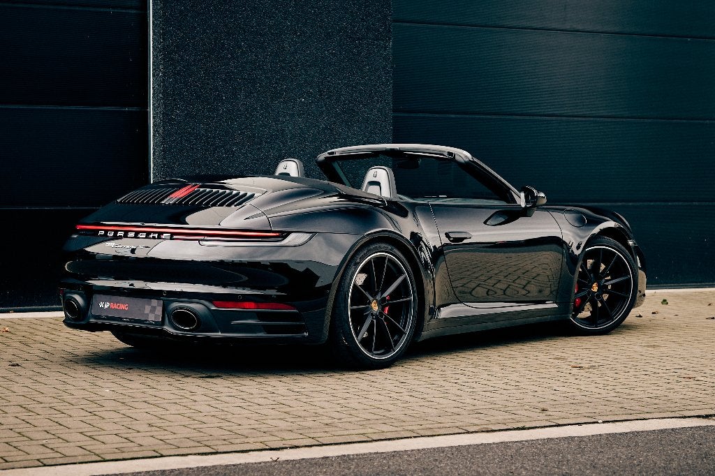 Porsche 992  Carrera S cabrio PDK volleder/sportuitlaat, Auto's, Automaat, Achterwielaandrijving, Zwart, Leder