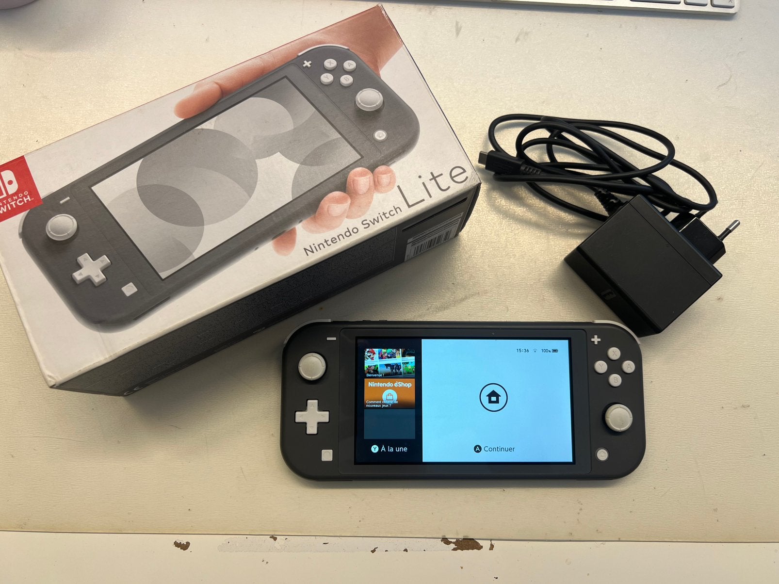 Nintendo Switch Lite + Chargeur + Boite, Consoles de jeu & Jeux vidéo, Enlèvement ou Envoi, Gris, Utilisé