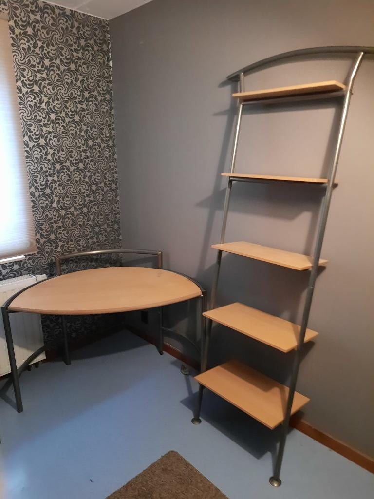 bureeltafel met bijhorend rek, Huis en Inrichting, Ophalen, Gebruikt