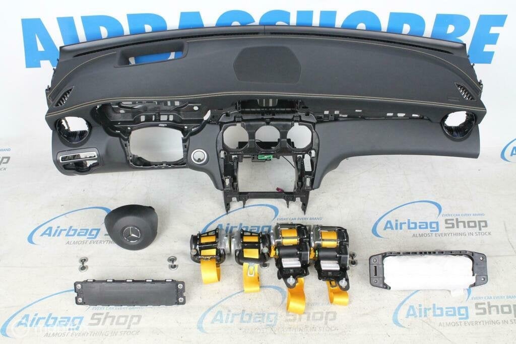 Airbag kit Tableau de bord HUD couture jaune Mercedes GLC, Enlèvement ou Envoi, Utilisé