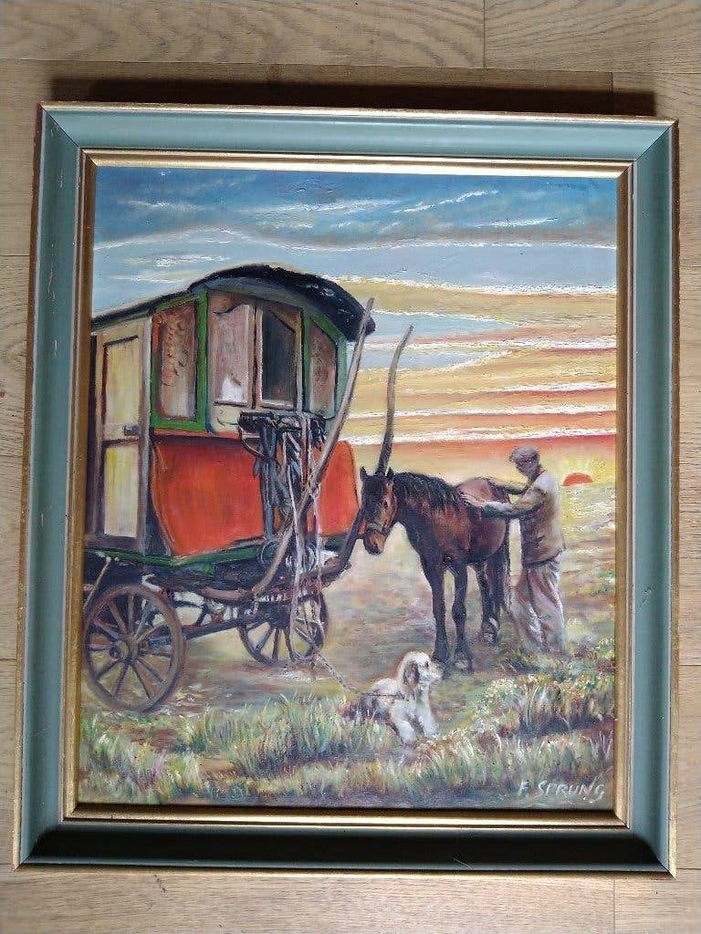 f sauter, Antiquités & Art, Art | Peinture | Classique, Enlèvement ou Envoi, Autres sujets, Peinture à l'huile, Toile