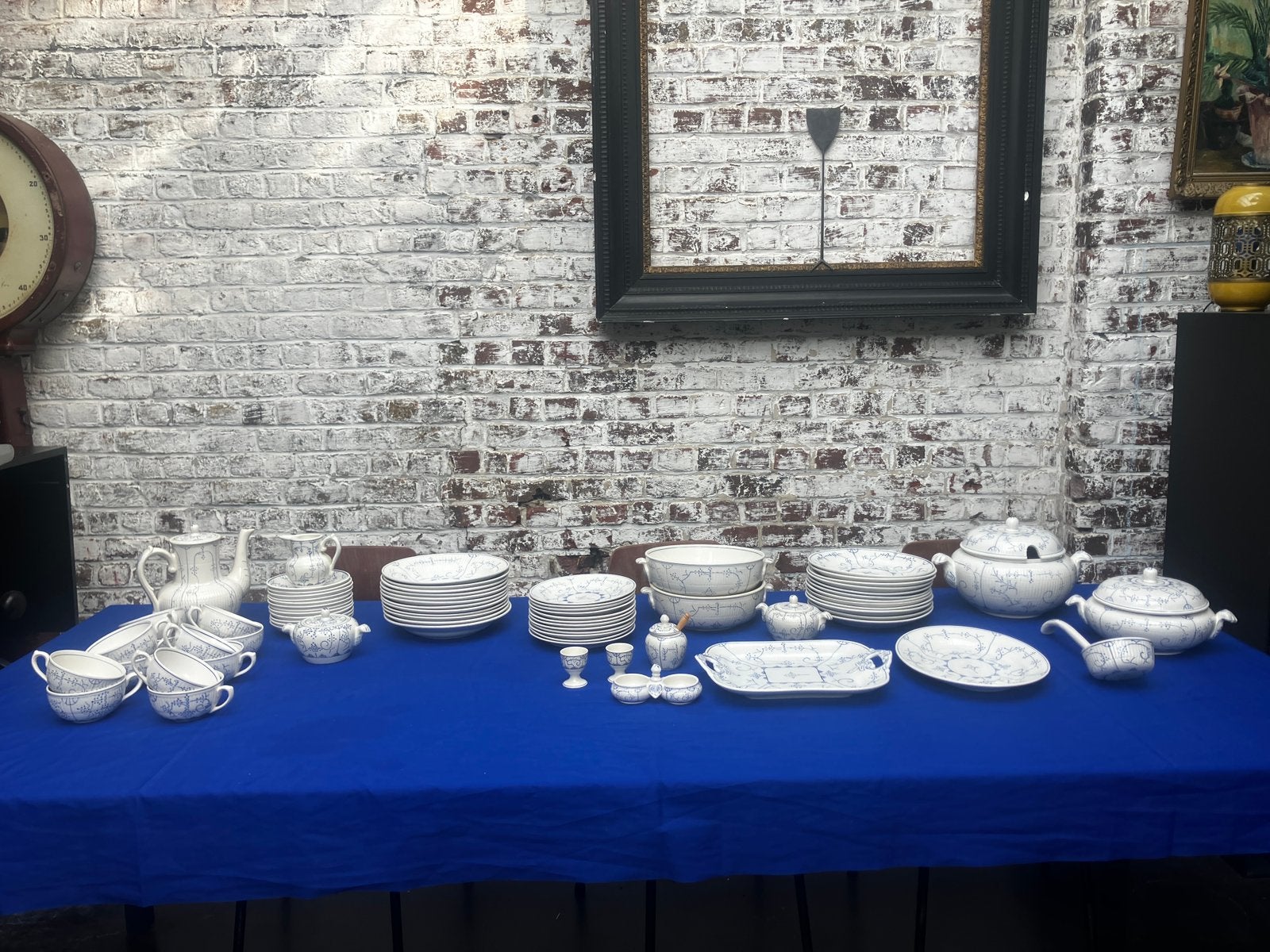 Lot Boch Copenhague La Louvière servies  75 stuks, Antiek en Kunst, Antiek | Servies compleet, Ophalen