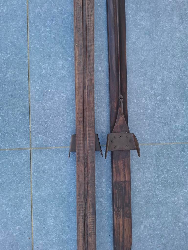 Oud paar houten ski's, Antiek en Kunst, Kunst | Designobjecten, Ophalen