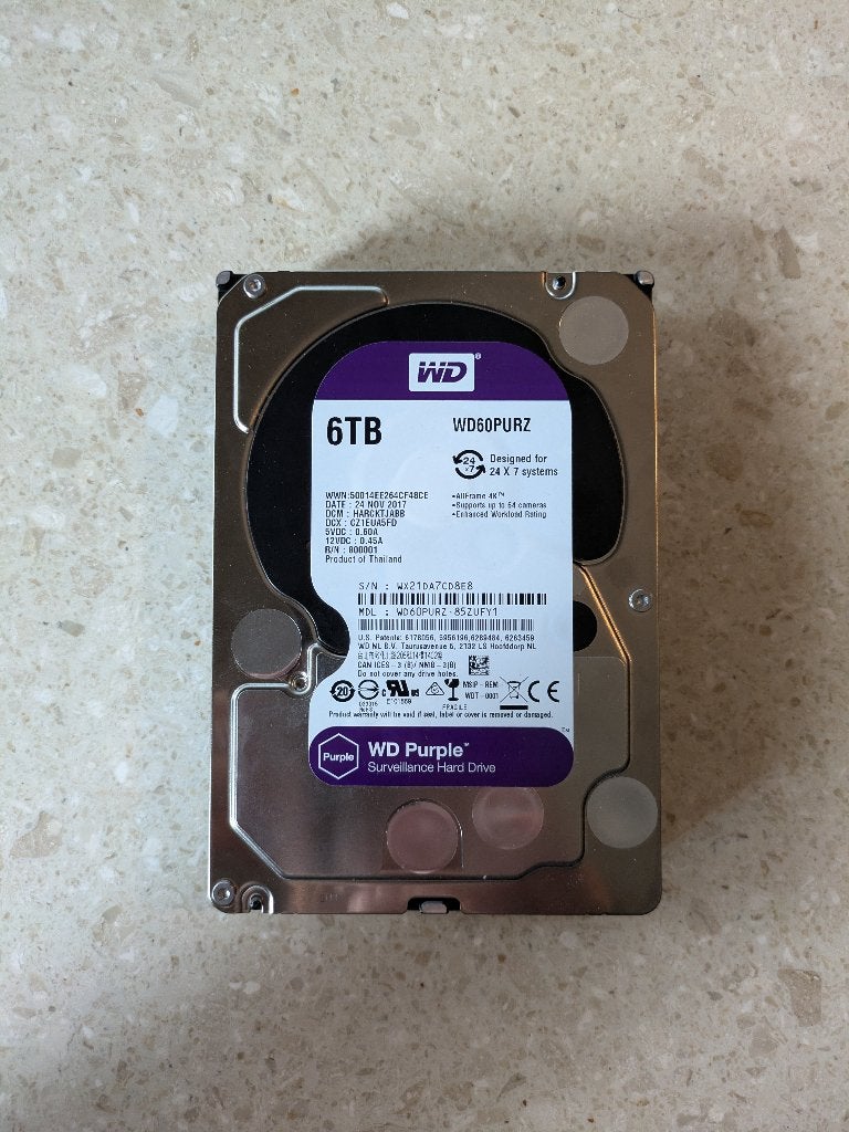 HARDE SCHIJF 6TB - WD60PURZ, Enlèvement ou Envoi, Reconditionné, Interne, WD (Western Digital)