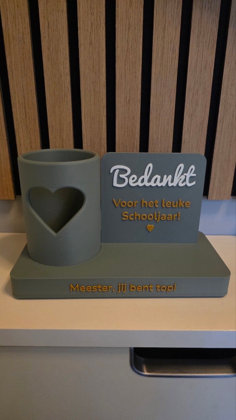 Pennenhouder bedankje 3d print, Ophalen