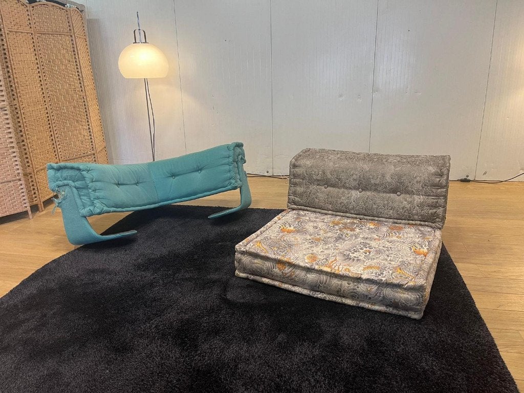 Roche Bobois Mah Jong éléments, Maison & Meubles, Enlèvement ou Envoi, Design Voetenbanken en Poefen Roche Bobois, Carré, Utilisé