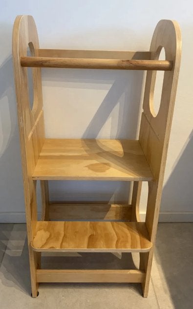 Houten Leertoren / keukenhelper, Ophalen, Gebruikt, Overige typen, Aanschuifbaar