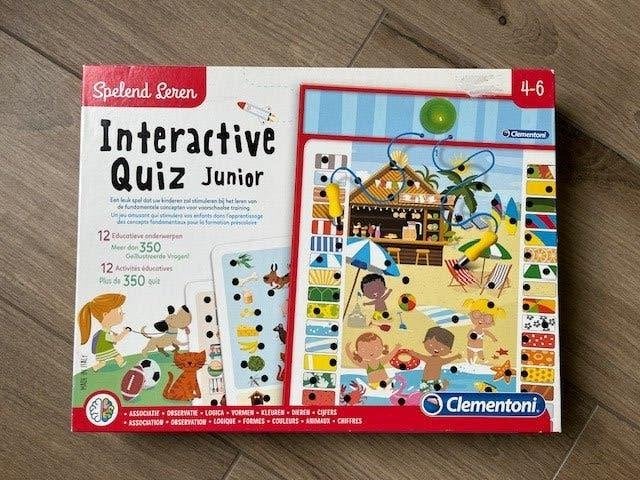 Interactieve quiz junior Clementoni, Kinderen en Baby's, Ophalen, Zo goed als nieuw, Taal en Lezen, Met licht