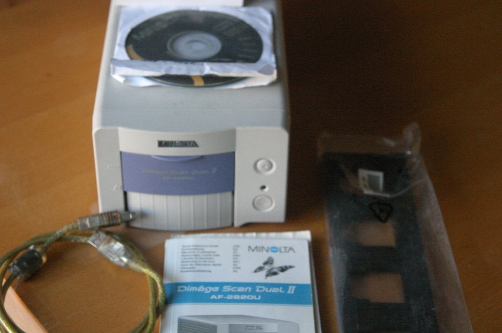 Minolta Digimage Scan Dual II-scanner, Computers en Software, Scanners, Minolta, Fotoscanner, Gebruikt, MacOS